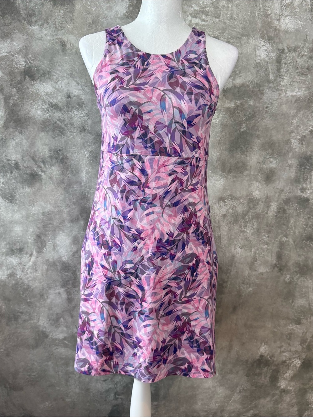 Kyodan Pink & Purple Leaf-Print Midi Dress (love 27)